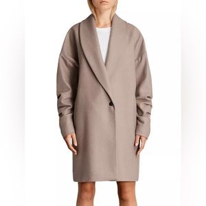 AllSaints Kenzie Ruched Coat